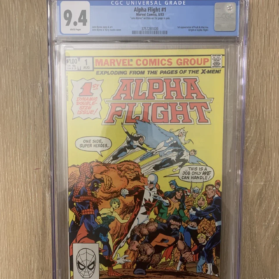 Alpha Flight #1 sealed in a CGC slab and graded 9.4 — an example of a graded comic book
